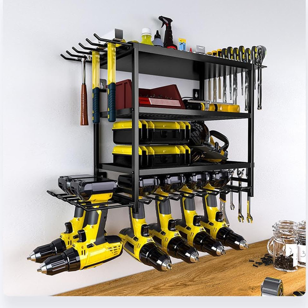 Power Tools In Workshop - Power Tool Organizer 4 Layer Wall