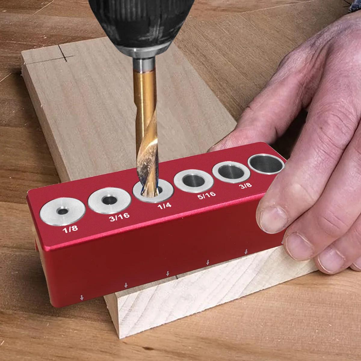 Pocket Hole Jig - Inch Portable Drilling Guide, 6 Hardened