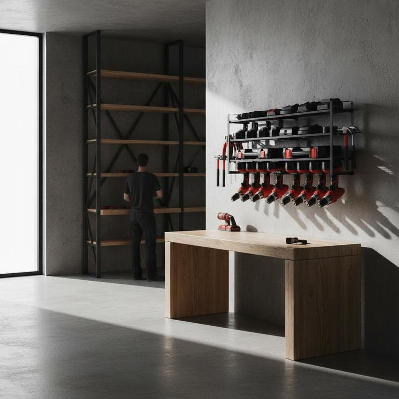 Workshop Tools Shelf - Equipment Storage Station 4-Layer For Garage