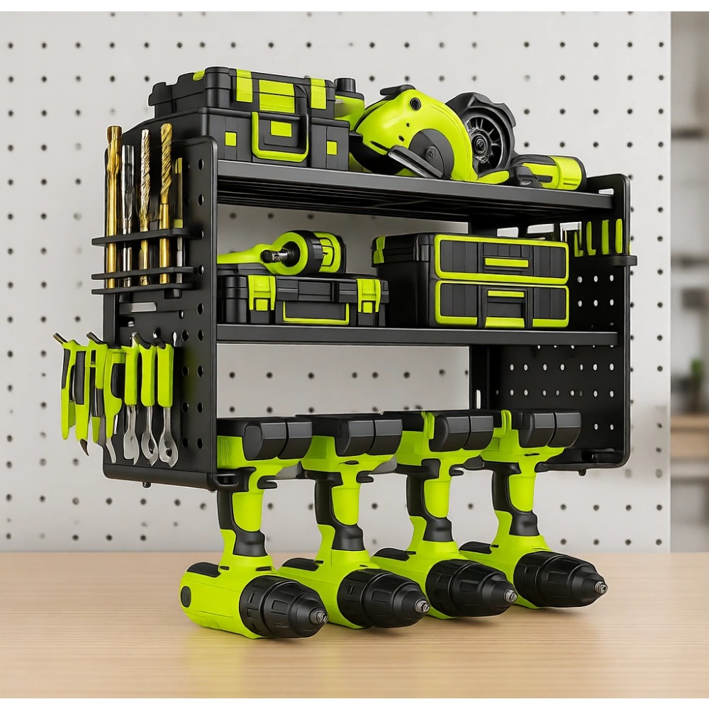 Workshop Tools Organizer - Wall Mount Tool Organizer with Hooks