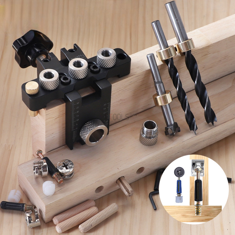 Pocket Hole Jig - 3 in1 Adjustable Doweling Jig 8/10/15MM