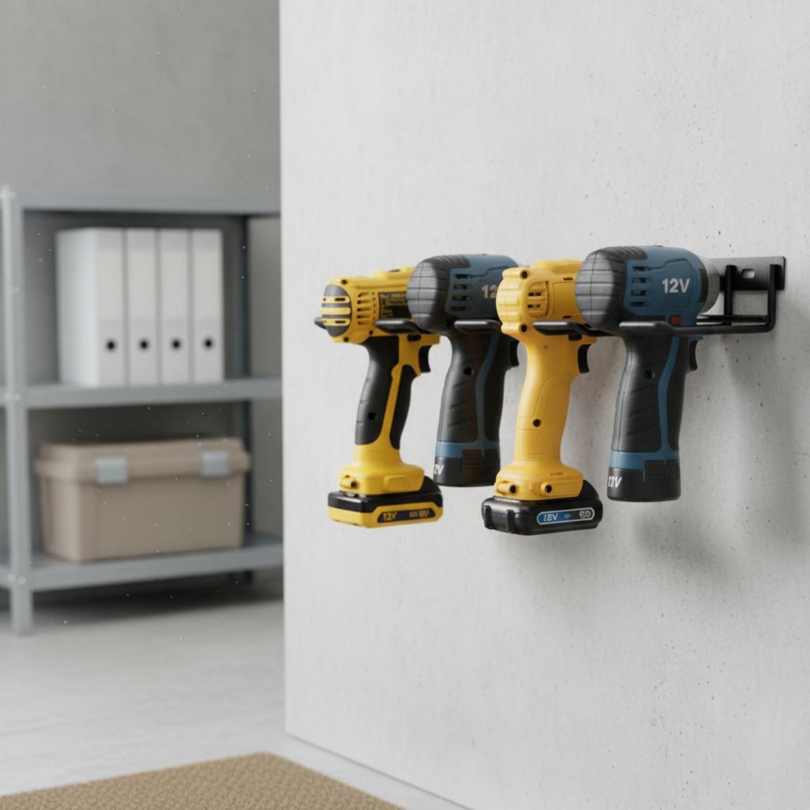 Wall Mount Drill Holder Easy I – обзор и цена Workshop Tools Organizer