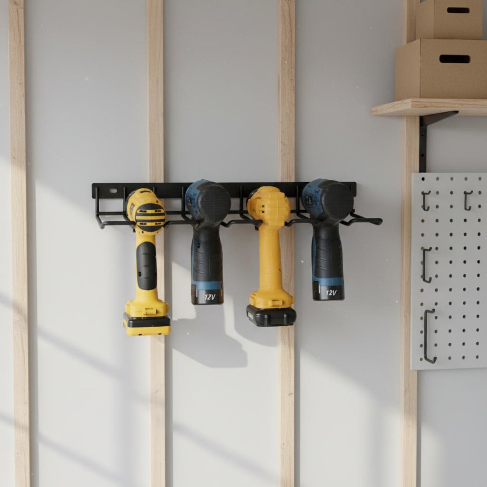 Wall Mount Drill Holder Easy I – обзор и цена Workshop Tools Organizer