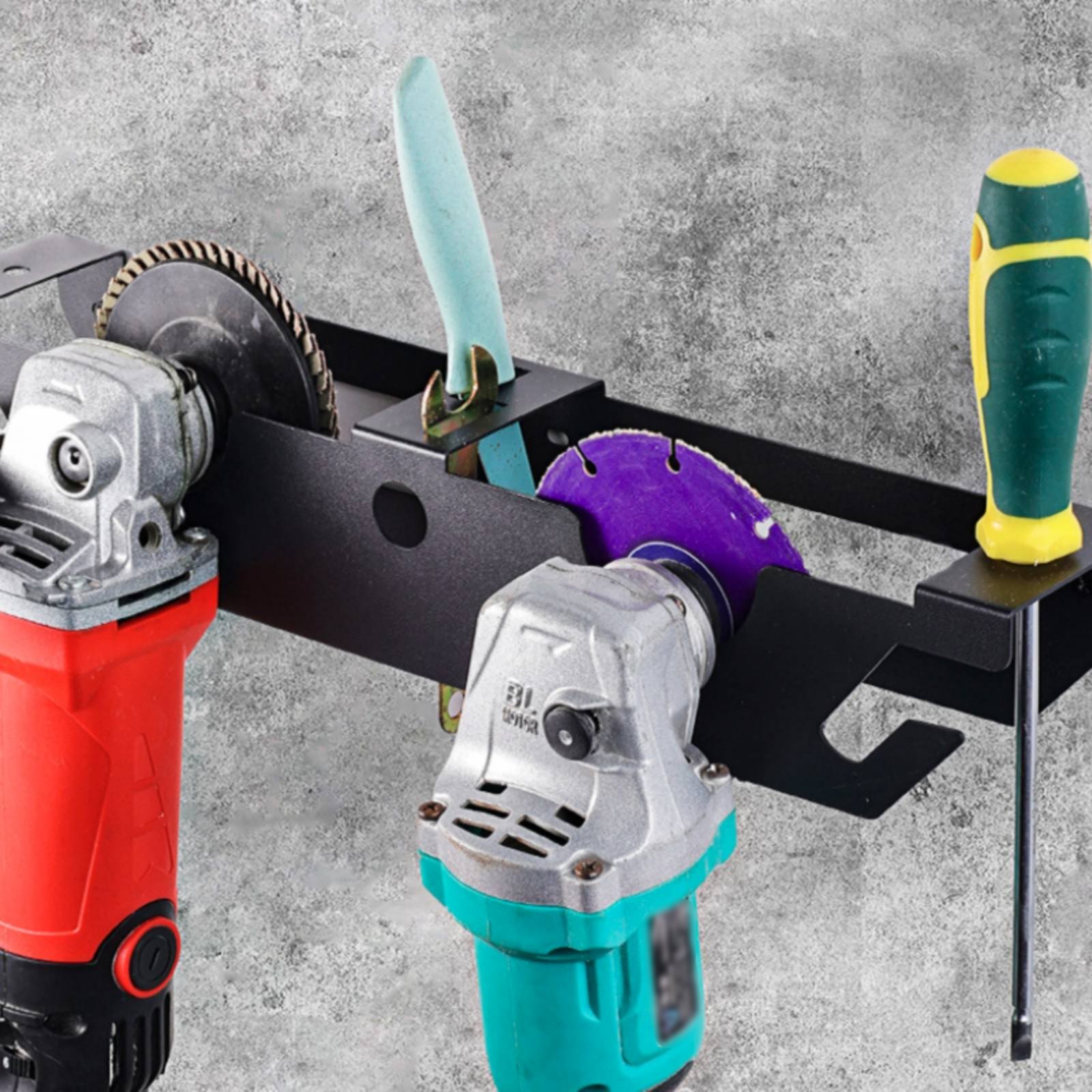 4 Bay Angle Grinder Rack Heavy – обзор и цена Workshop Tools Organizer