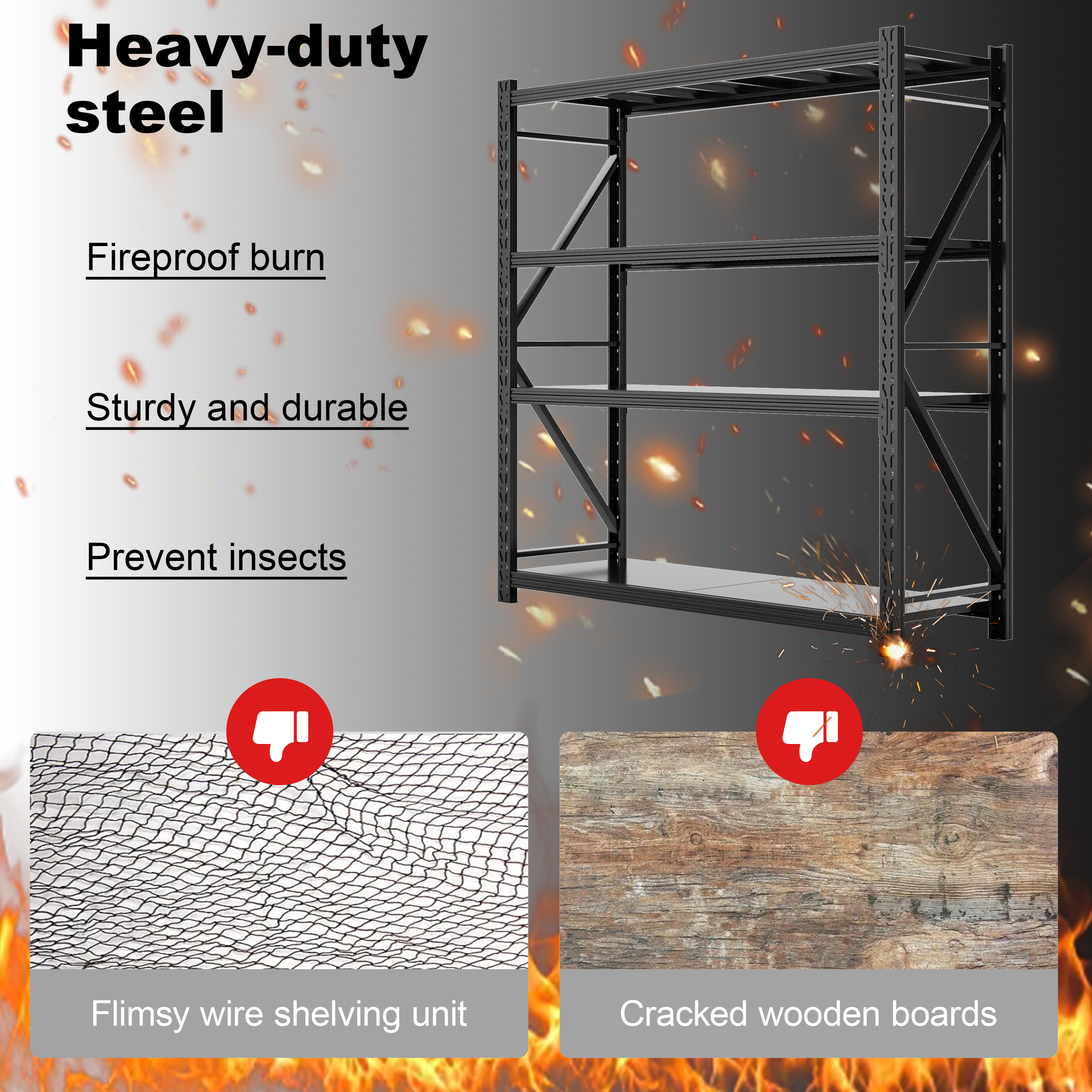 Heavy Duty Garage Shelving Uni – обзор и цена Workshop Tools Shelf