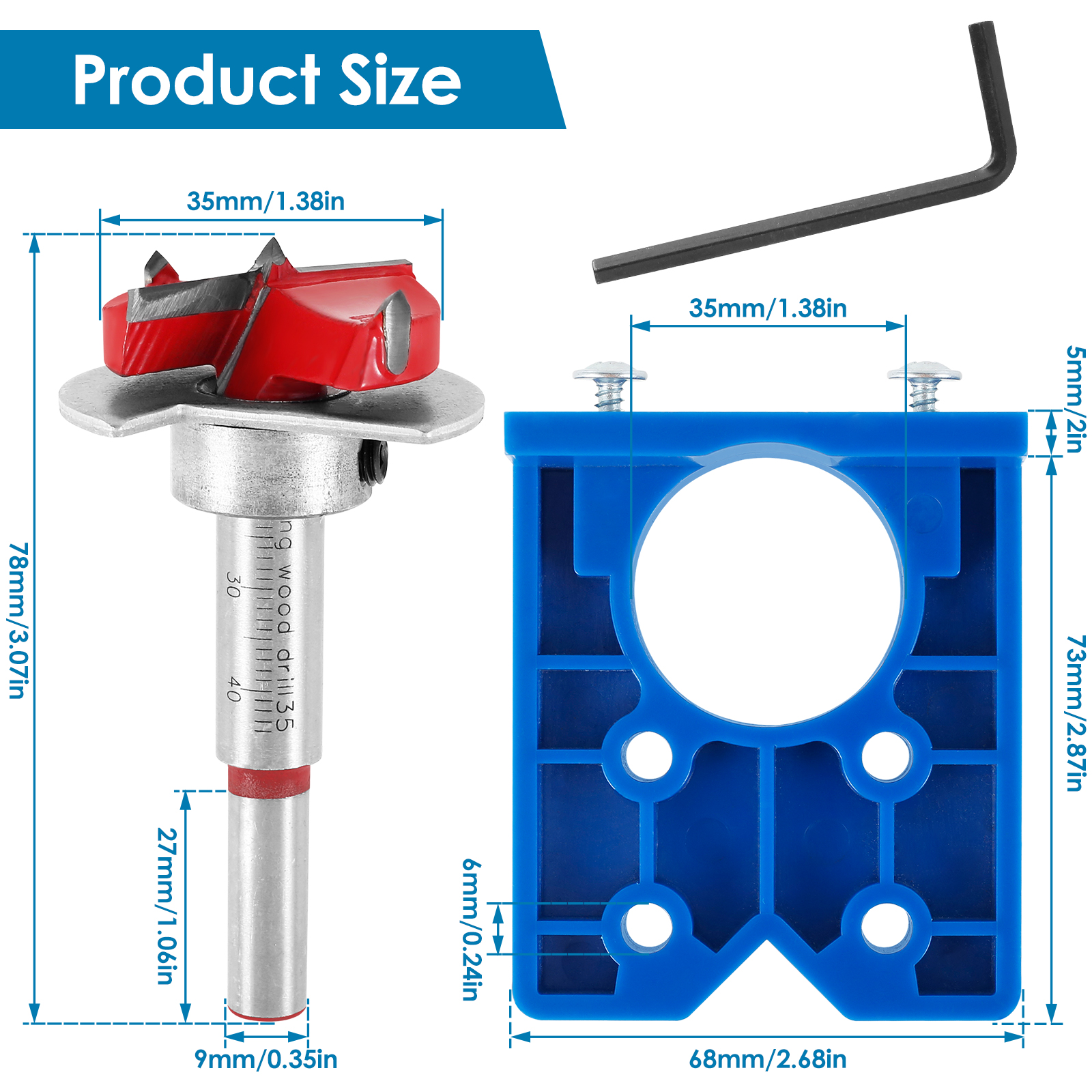 35mm Hinge Boring Bit Hole Jig – обзор и цена Pocket Hole Jig