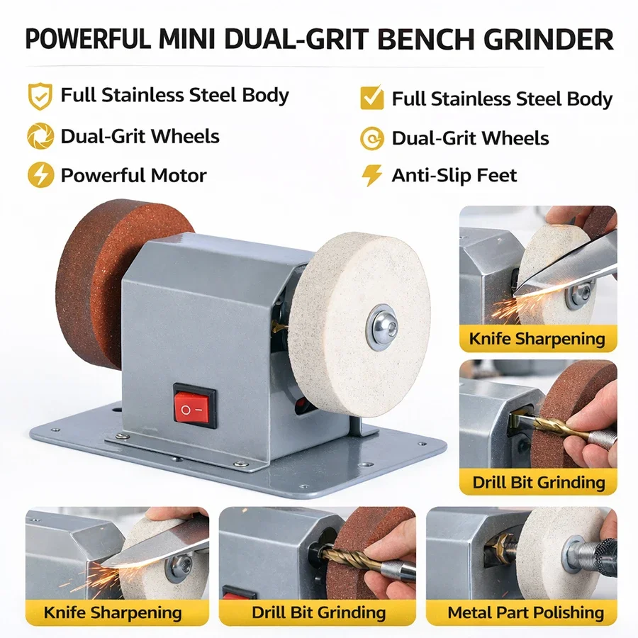 Mini Electric Bench Grinder Sh – обзор и цена Workshop Tools And Equipment