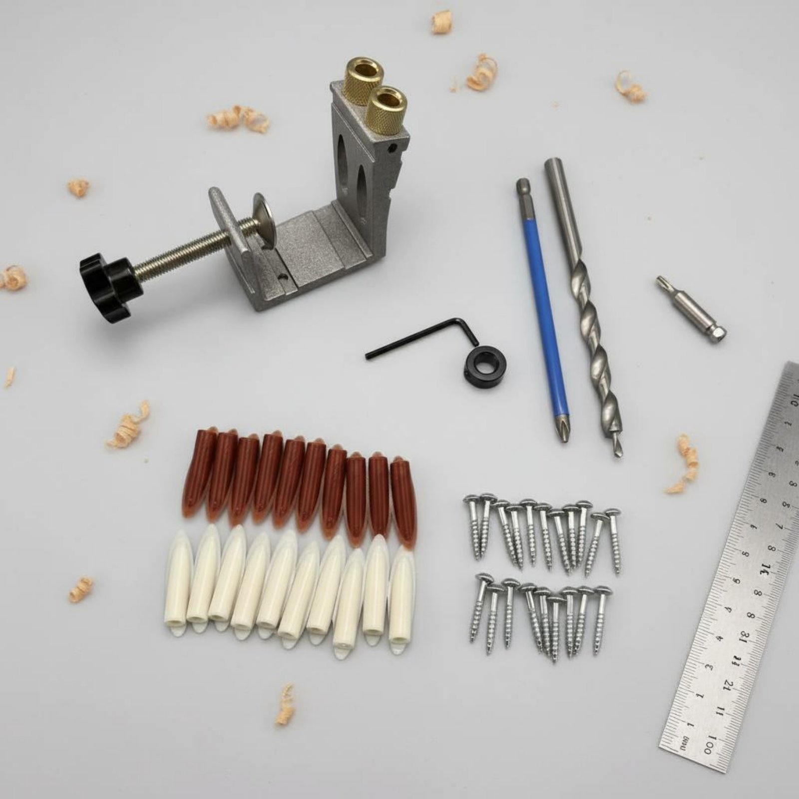 47 Pieces Angled Hole Drilling – обзор и цена Pocket Hole Jig