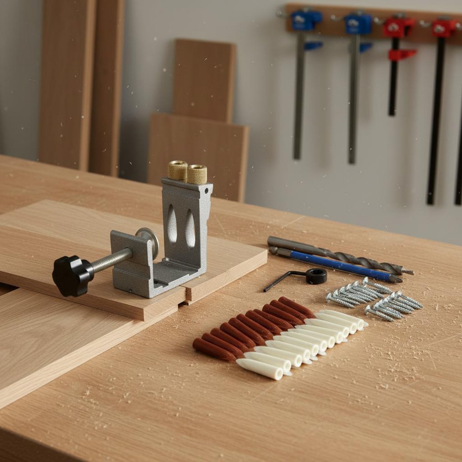47 Pieces Angled Hole Drilling – обзор и цена Pocket Hole Jig