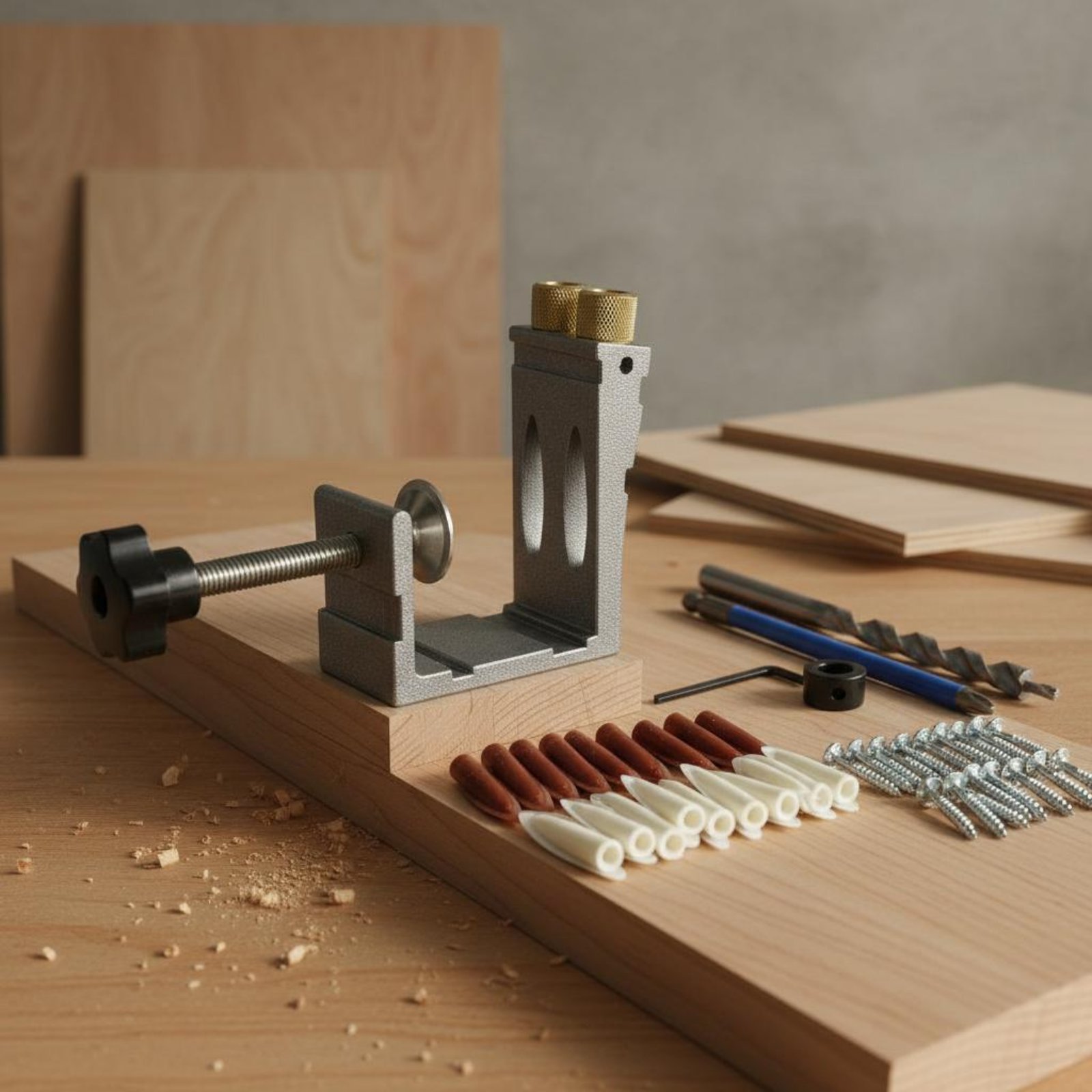47 Pieces Angled Hole Drilling – обзор и цена Pocket Hole Jig