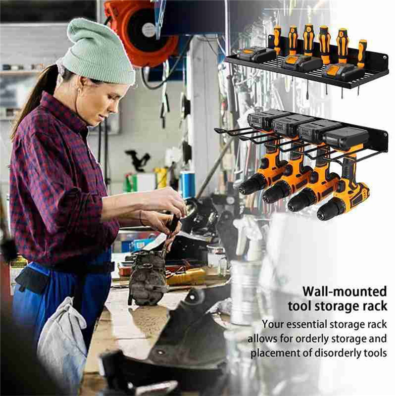 Hand Drill Tool Holder Wall Mo – обзор и цена Workshop Tools Shelf