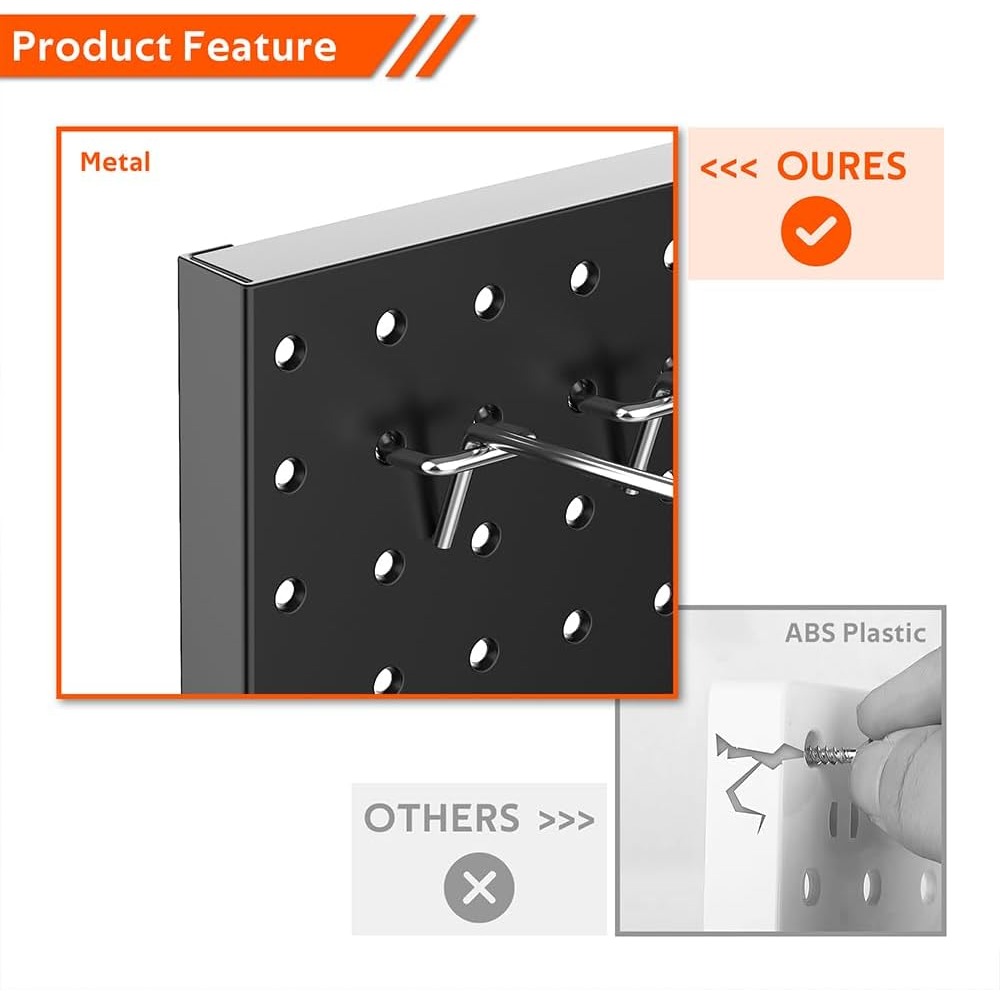2/4 Pack Metal Pegboard Wall P – обзор и цена Workshop Tools Shelf