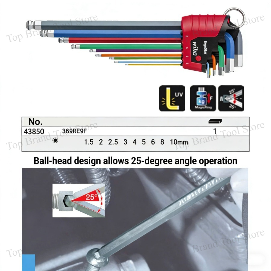 WIHA 43850 9Pcs Hex L Key Set, – обзор и цена Tools Vn