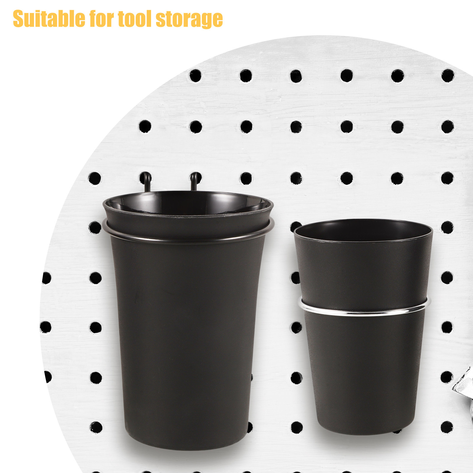 2Pcs Black Pegboard Cup Holder – обзор и цена Workshop Tools Organizer