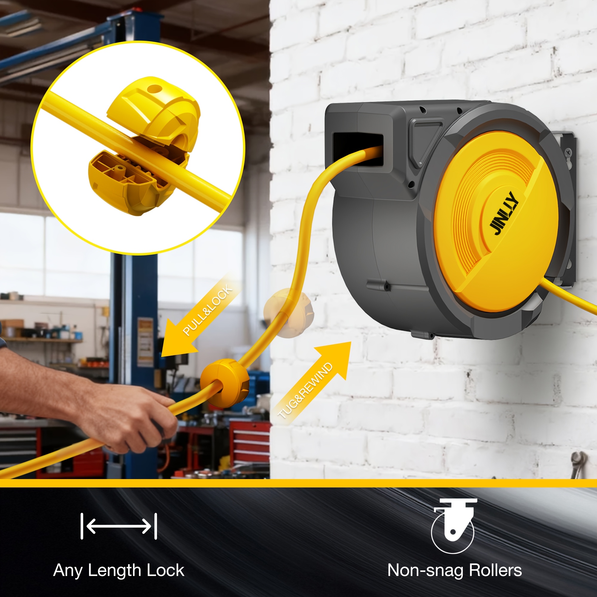 Heavy-Duty Retractable Air Hos – обзор и цена Workshop Tools Uses