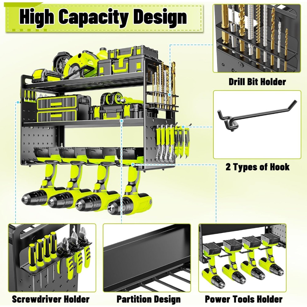 Wall Mount Tool Organizer with – обзор и цена Workshop Tools Organizer