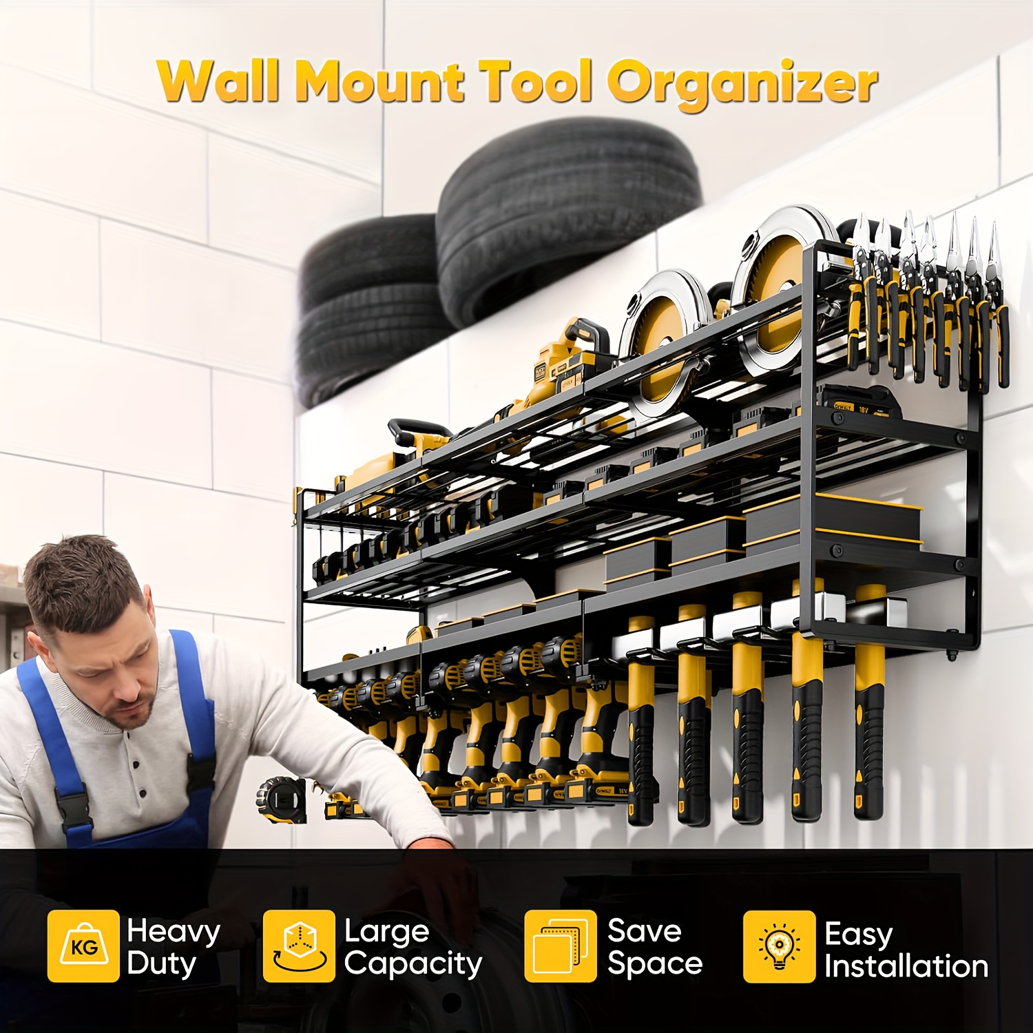 Large Power Tool Organizer Wal – обзор и цена Workshop Tools Uses