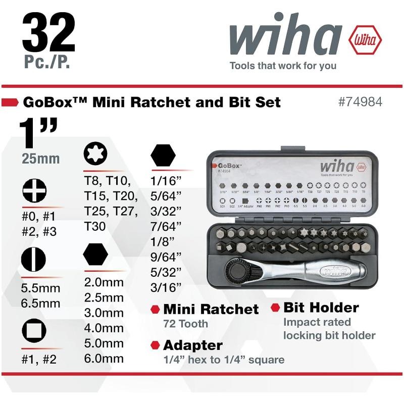 WIHA 74984 GoBox Drill Bit Set – обзор и цена Tools Vn